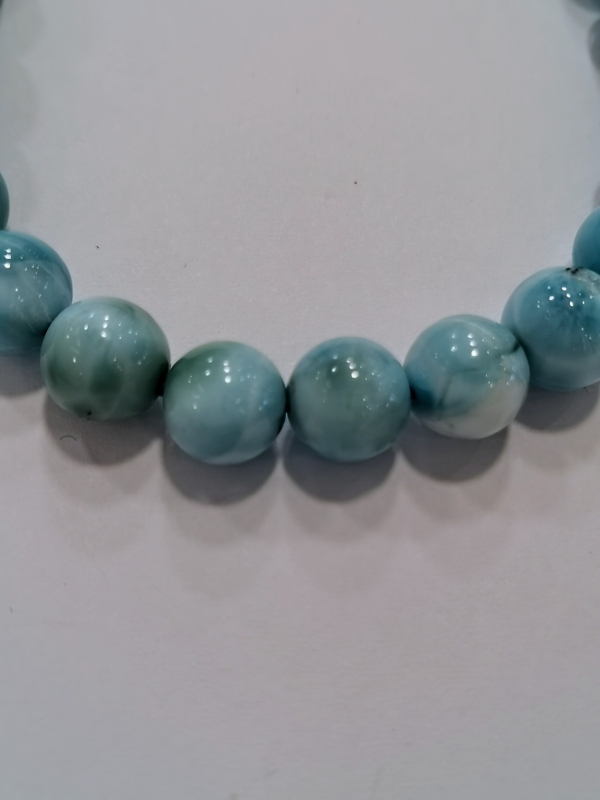 Náramek larimar, kuličky