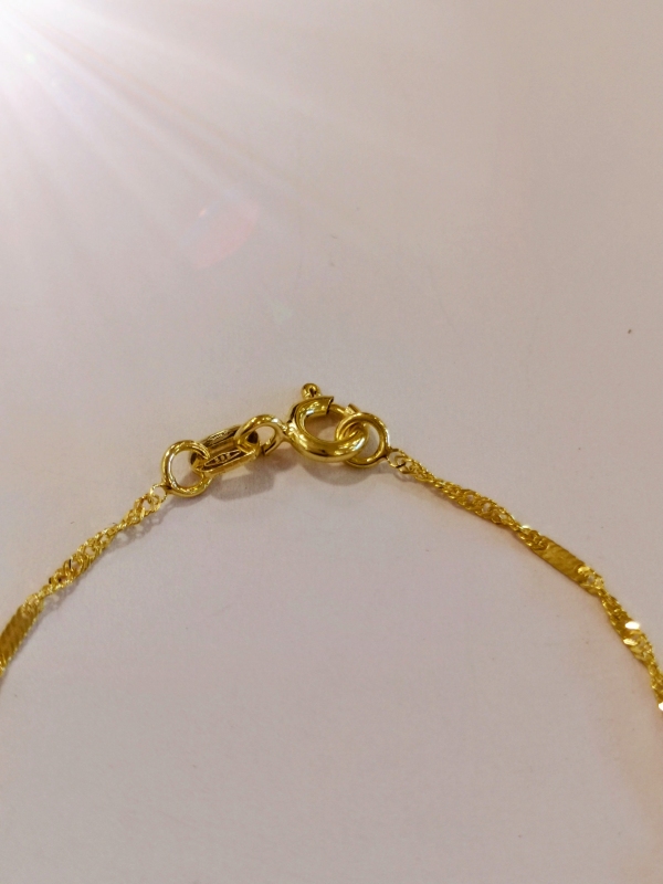 Zlatý náramek lambáda s tyčkami