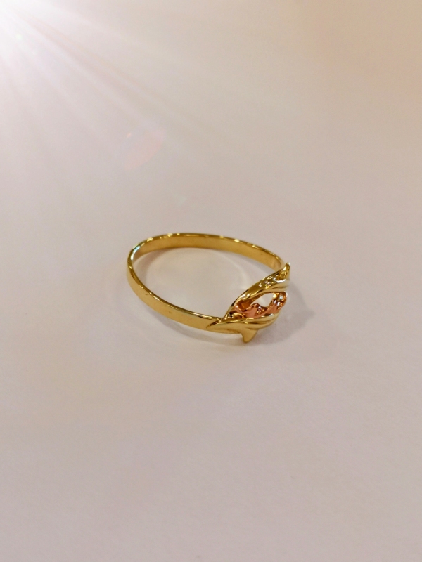 Zlatý dámský prsten celozlatý