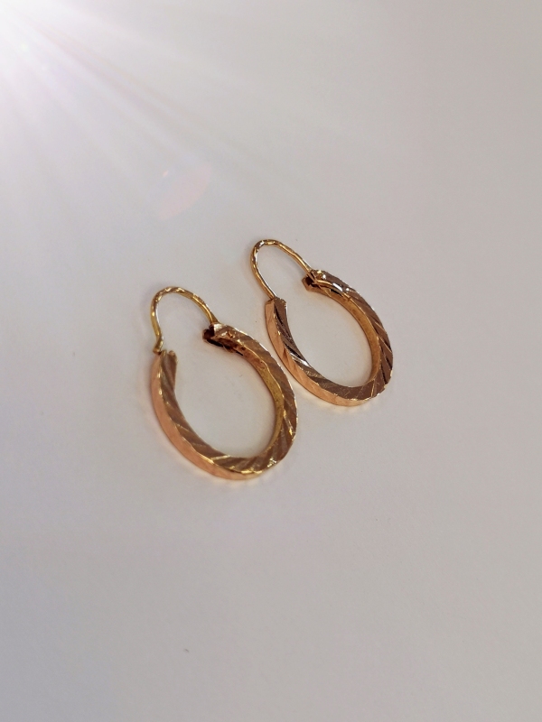 Zlaté kruhy malé, červené zlato