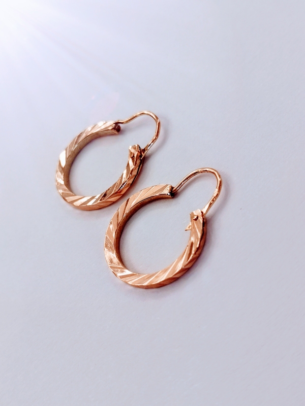 Zlaté kruhy malé, červené zlato