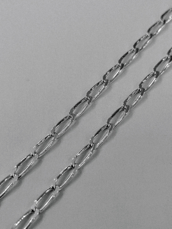 Stříbrný řetízek - dlouhá oka