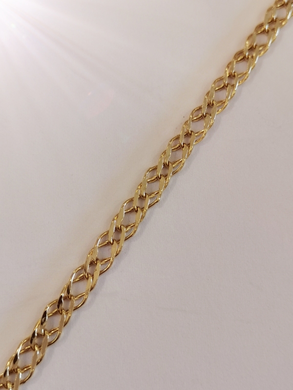 Zlatý dámský náramek rombo