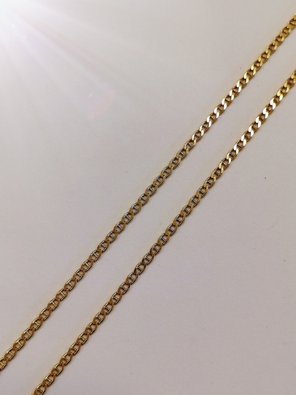 Zlatý řetízek "háčka", dlouhý