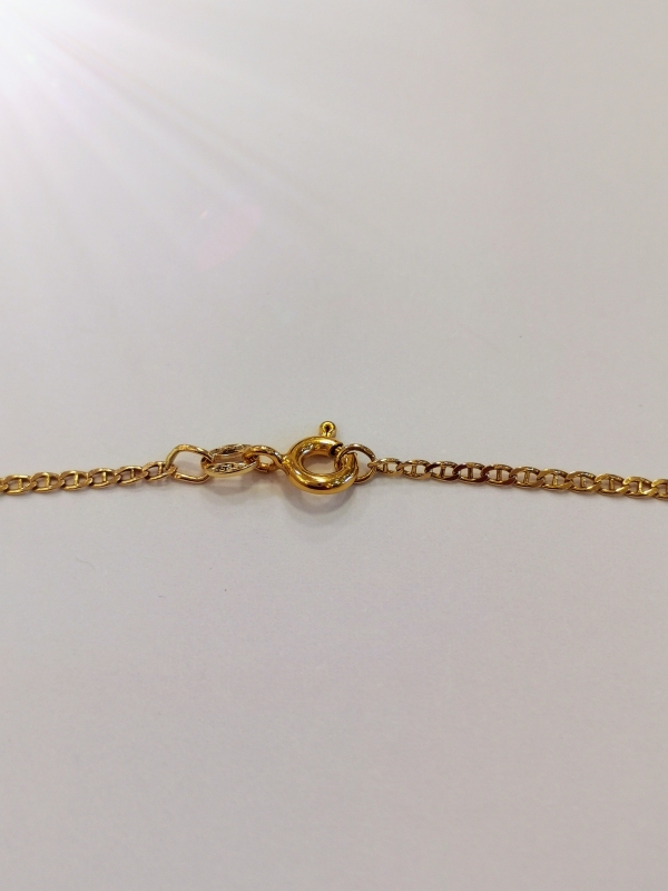 Zlatý řetízek "háčka", dlouhý