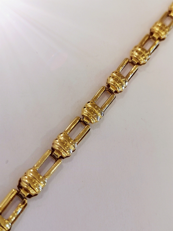 Zlatý náramek článkový