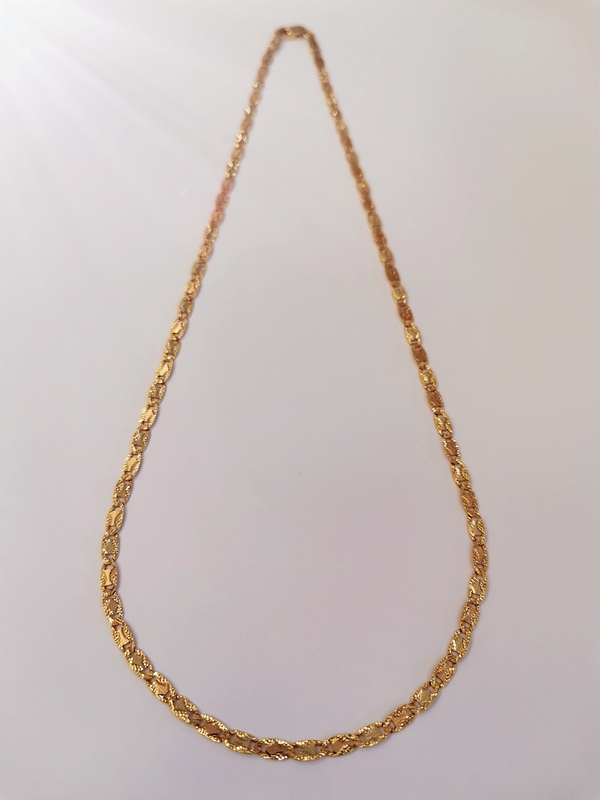 Zlatý řetízek "žiletky"