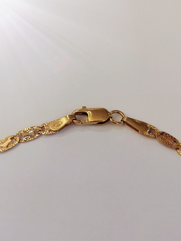 Zlatý řetízek "žiletky"