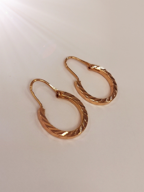 Zlaté kruhy malé, červené zlato