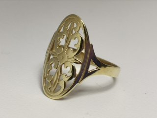 Zlatý dámský prsten celozlatý