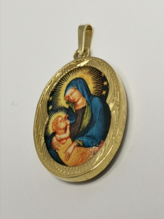 Zlatý přívěs Madonka