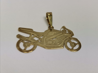 Zlatý přívěs motorka