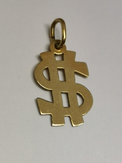 Zlatý přívěs dolar
