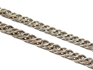Silný stříbrný řetízek - rombo