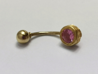 Piercing do pupíku zlatý