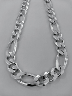 Pánský stříbrný řetízek - silné figaro