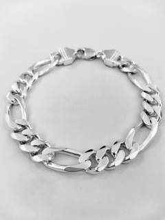 Pánský stříbrný náramek - silné figaro