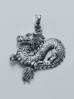 Stříbrný přívěs drak, rhodiovaný