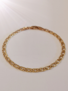 Zlatý dámský náramek rombo